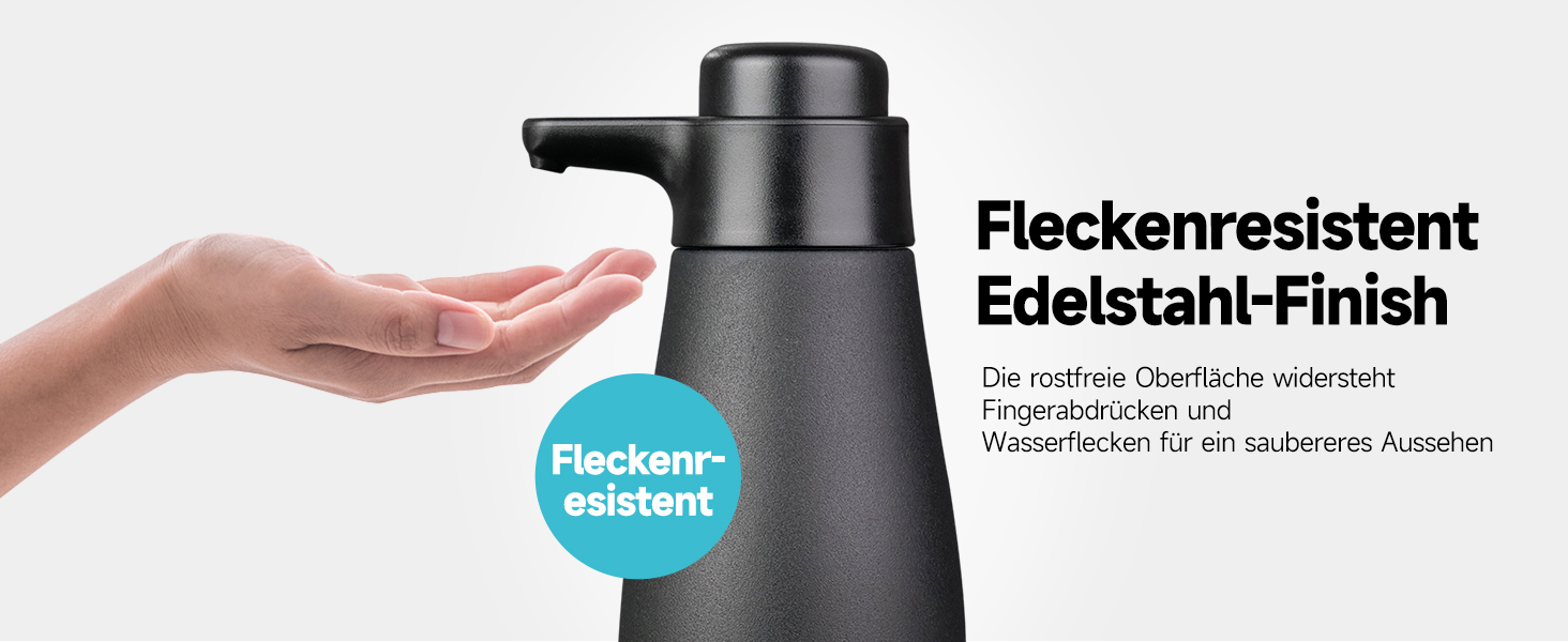 Дозатор для мила AIKE AK1062, нержавіюча сталь, 450 мл, чорний, для кухні