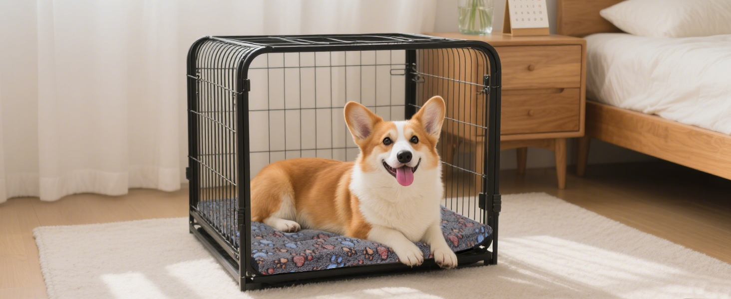 Ортопедичний лежак для собак BVAGSS, миючий килимок, плюшеве ліжко для собак. М'який та теплий лежак для собак маленьких, середніх та великих порід, неслизьке дно. Розмір 60x45 см, колір Кофе Paw. Модель XH083