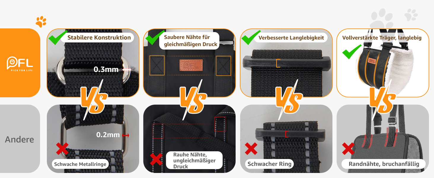 Регульована переносна допомога для собак, переносна лямка для реабілітації, поранених, травмованих або літніх собак - шлейка для собак як засіб допомоги при ходьбі для маленьких і великих собак, сірий колір, XL