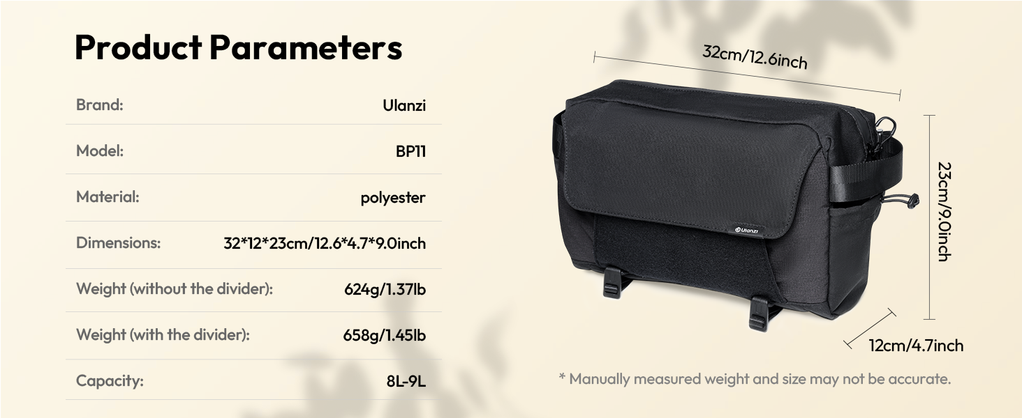 Сумка для камери ULANZI 9L: DSLR/SLR, Stativ, Diebstahlschutz, Sony, Canon, Fujifilm
