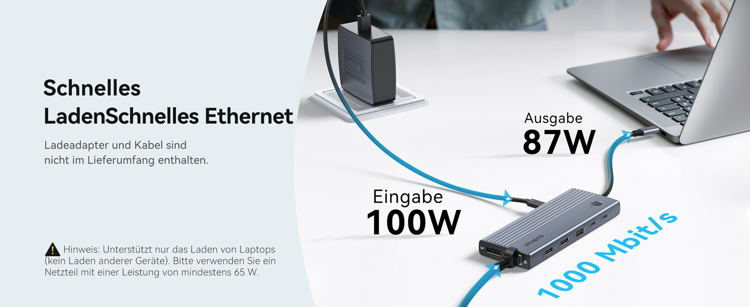 Док-станція USB-C для ноутбука: 2 монітори 4K HDMI, DP, Ethernet, 4 USB, 100W PD, SD/TF, Audio/Mic (15 в 1)