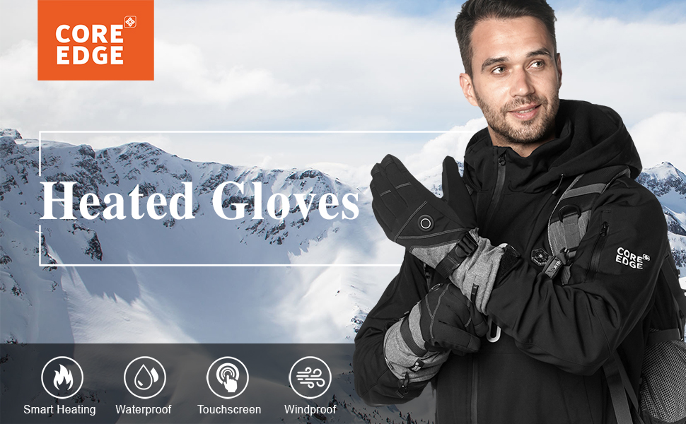 Гріючі рукавички 7.4V 3000mAh для жінок та чоловіків, гріючі рукавички для катання на лижах, сноуборді, мотоциклі, велосипеді, риболовлі, чорний