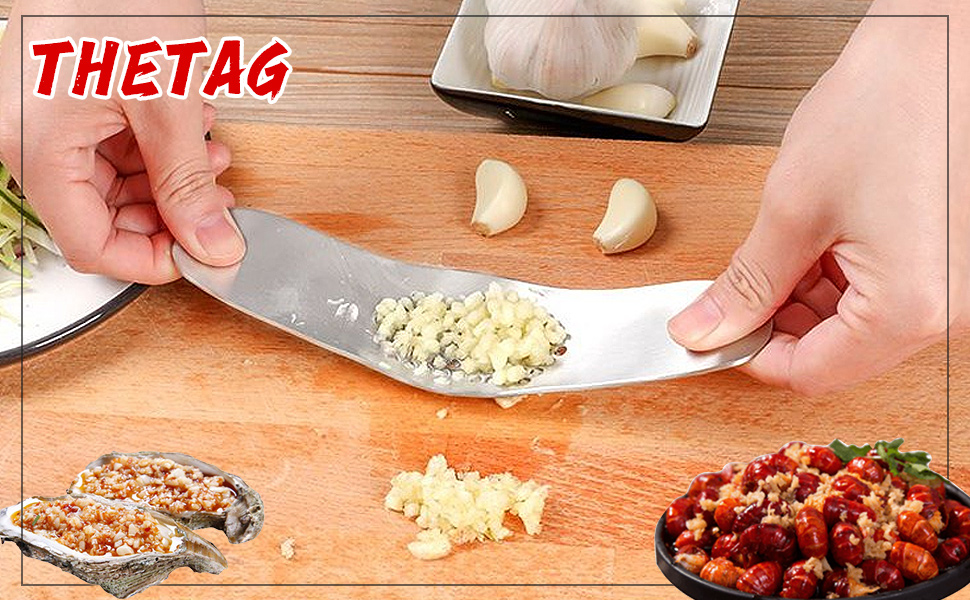 Прес для часнику THETAG, нержавіюча сталь, прес для часнику, млин для часнику