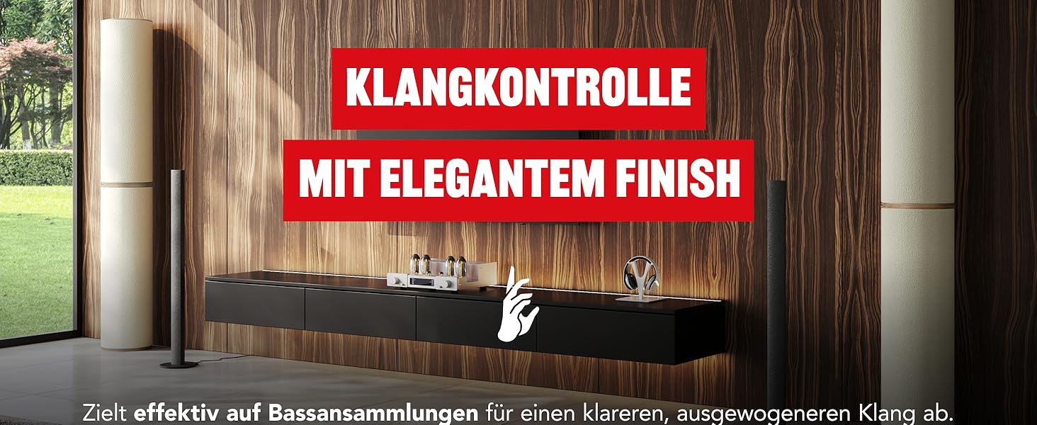 Бас-пастка Addictive Sound Bassfalle Rund Standard для студії, акустична панель зі спеціалізованої вовни (80-210 Гц), Apple, 98 см, Made in EU