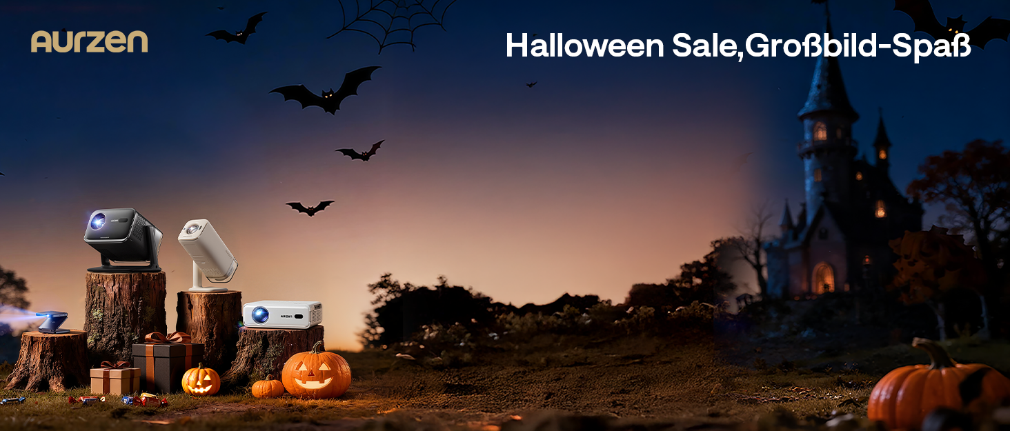 Aurzen Eazze D1 Smart Beamer: 4K проєктор для дому, Wi-Fi, Bluetooth, Netflix, Dolby Audio, автофокус, корекція трапеції, Mini проєктор, білий