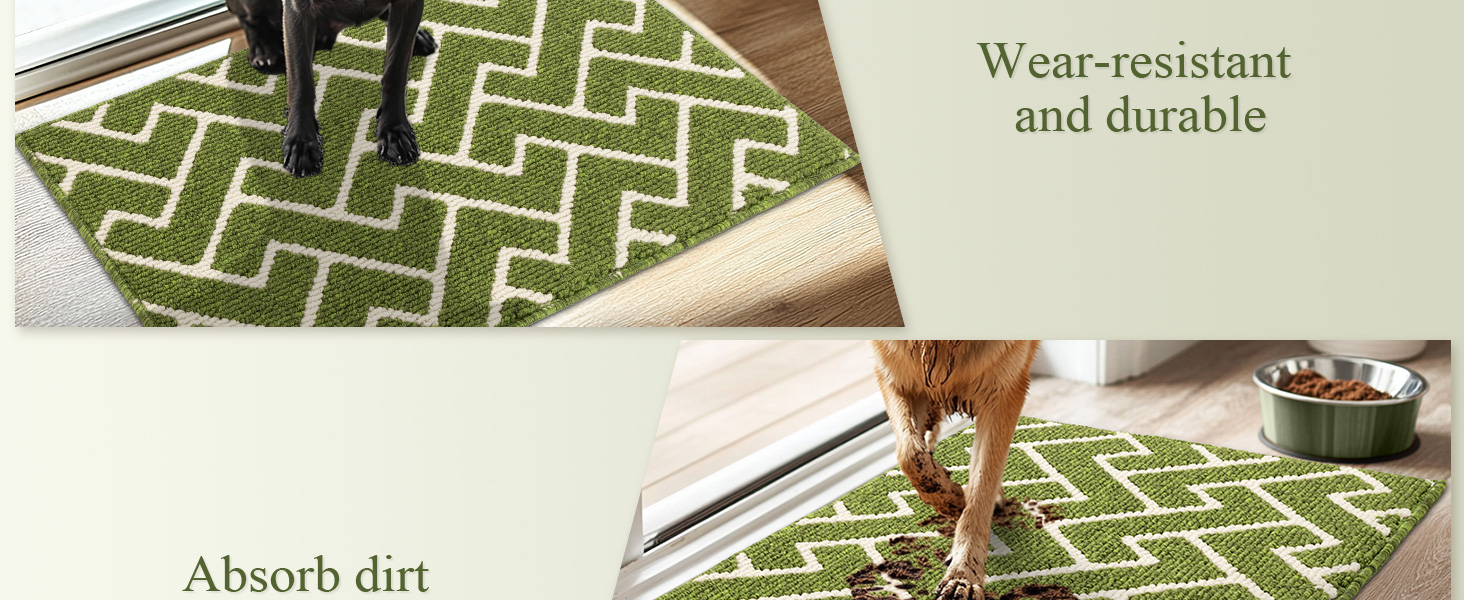 Килимок для дому чорного кольору 50 x 80 см, вологостійкий, антиковзаючий. Підходить для входу, коридору, саду, дому, тварин.