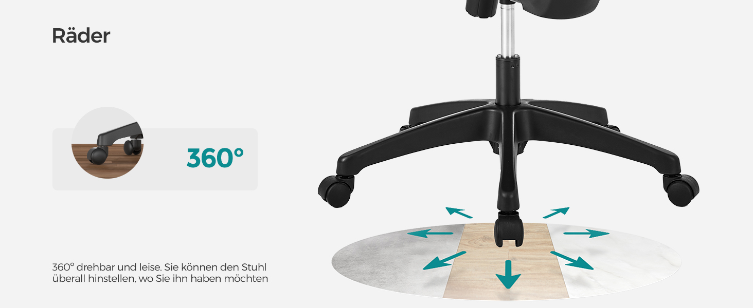 Офісний стіл SONGMICS: ергономічне крісло з регульованою поперековою та підголовною підтримкою, до 150 кг, регульована висота, сірий