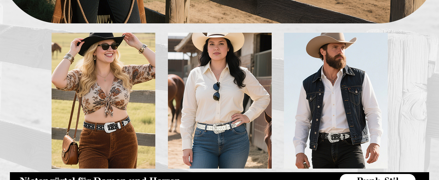 Чоловічий та жіночий шкіряний ремінь SUOSDEY з стразами, ковбойський стиль, 105 см, розмір 71-85 см