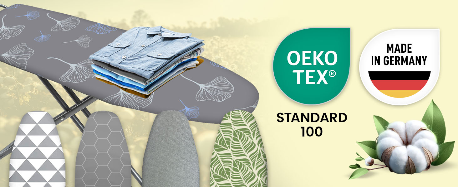 Накладка на прасувальне дошку 140x40 см, відбиття тепла, гумка, OEKOTEX100, 5 розмірів, для парогенератора та праски, XL Ginkgo
