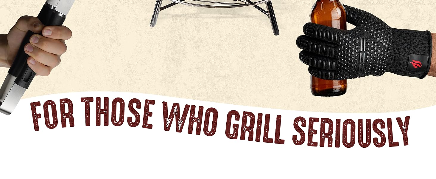 HORUS 23 Набір гриля з аксесуарами з нержавіючої сталі: щитківка, рукавиці для захисту від тепла, килимок для гриля - подарунок для чоловіків