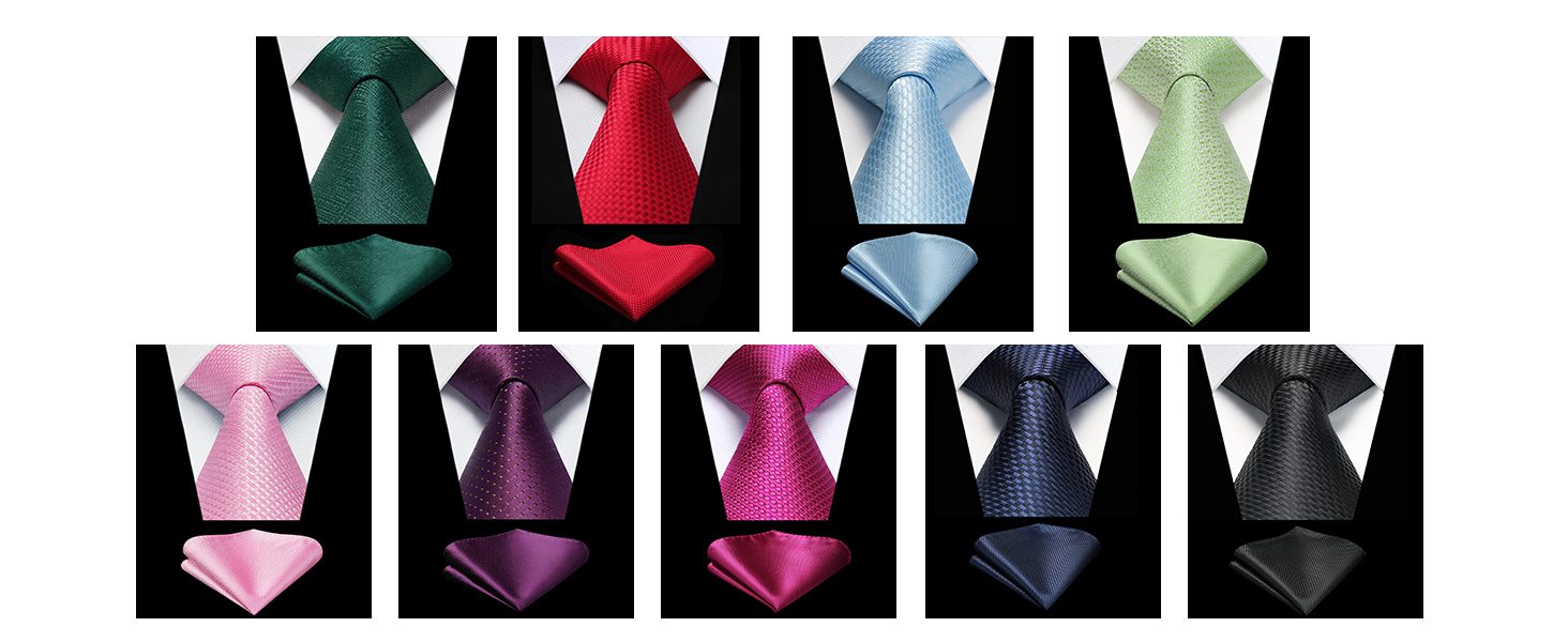 Краватка однотонна Hisdern для чоловіків з нагрудником, класичний стиль, весілля, бізнес, вечірка, салатний колір