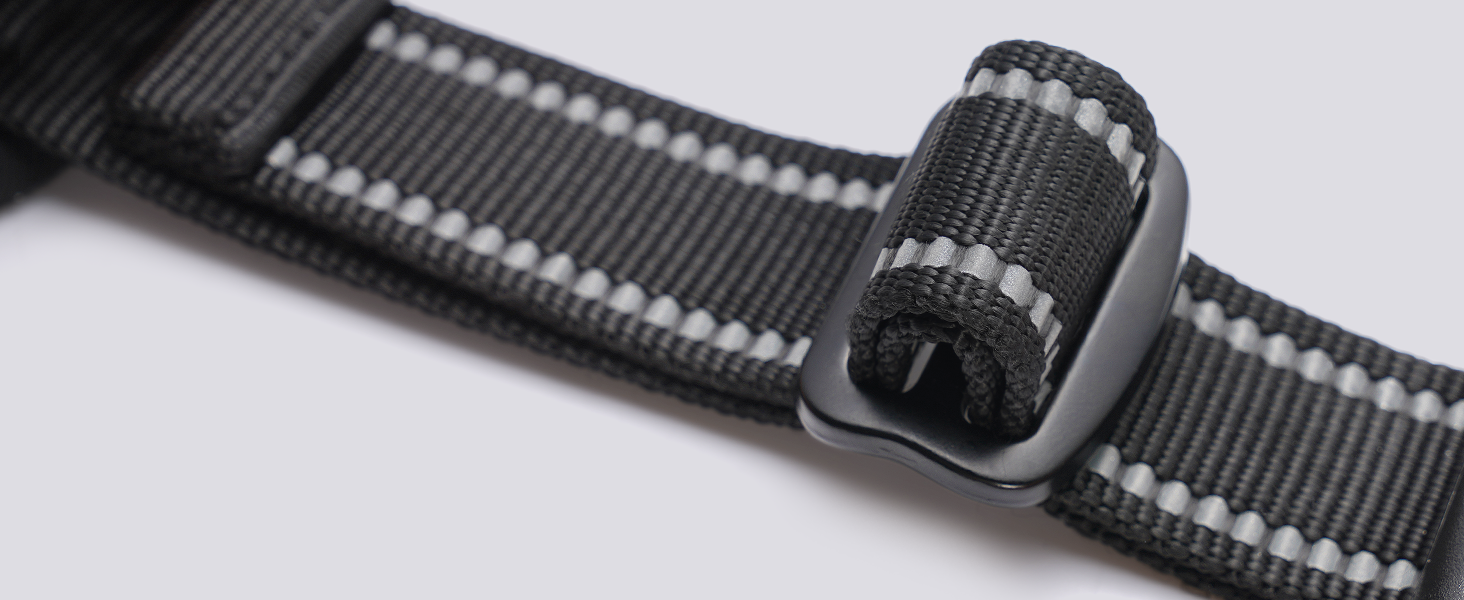 Нашийник для собак Rabbitgoo середнього розміру, анти-тяга, регульований, чорний, S (1 шт.)