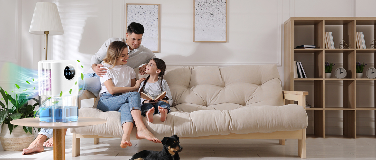 Електричний осушувач повітря 1800 мл, енергозберігаючий, для спальні та ванної кімнати, 22,5W, тихий, з режимом сну, таймером, автовимкненням (580 мл/день)