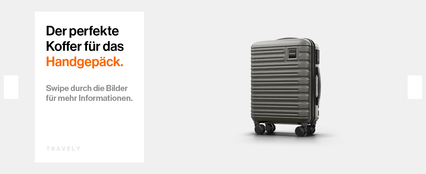 Набір валіз Travely з полікарбонату: 77см, 67см, ручна поклажа, TSA-замок, колір - місячний сірий