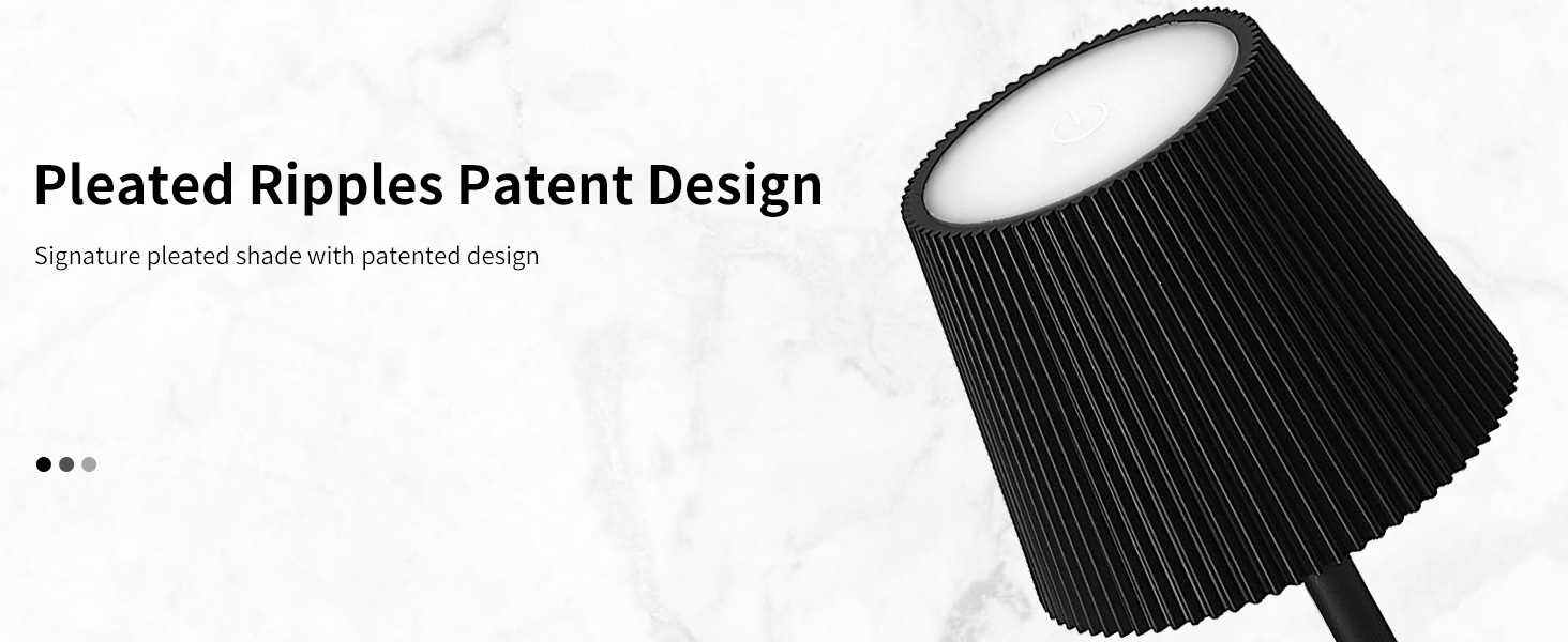 Світлодіодна настільна лампа бездротова LED для вулиці та дому, димована, з акумулятором 5200mAh, водонепроникна IP54, чорна