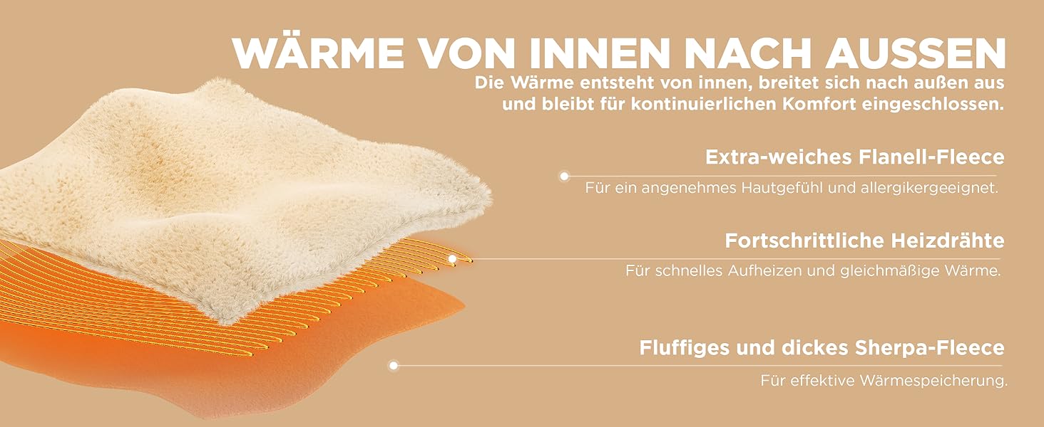 Електрична ковдра BEDSURE з автовимкненням 130x180 см - тепла ковдра з 6 режимами нагріву та таймером 10 годин, захист від перегріву до 8 годин, для дому та офісу, смугаста сіра 130 x 180 см