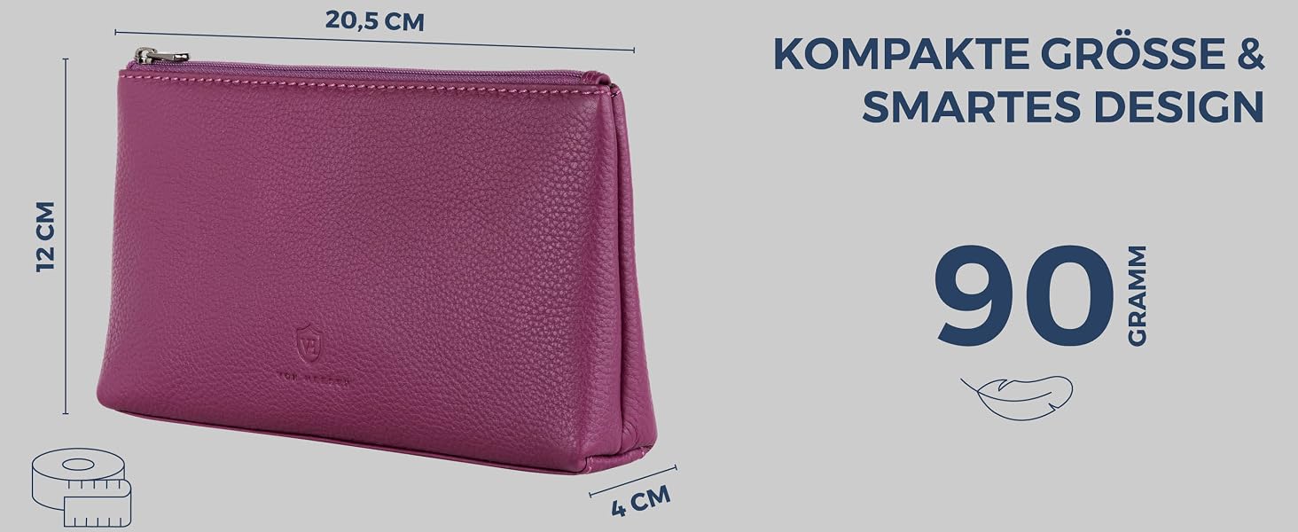 Шкіряна косметичка VON HEESEN для жінок та чоловіків, дорожня сумка для аксесуарів та засобів гігієни з натуральної шкіри, рожева