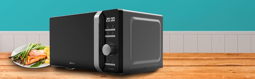 Мікрохвильова піч Cecotec Proclean 2010 Inverter - 19L, 700W, чорна, цифрова