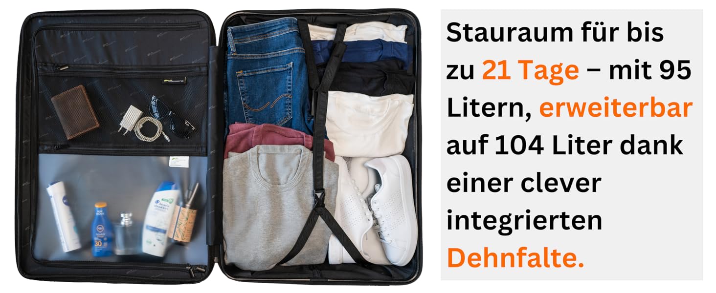 Валіза Cocoono Hartschalenkoffer XL: велика, 95-104L, 8 коліс, ABS, TSA-замок, телескопічна ручка, антрацит