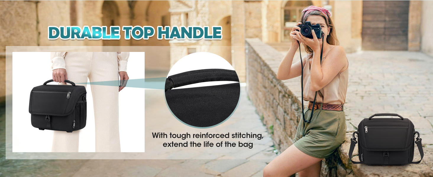 Сумка для камери RAINSMORE для DSLR/SLR з дощем. Сумка для фотографів, об'єктивів та аксесуарів. Чорний колір