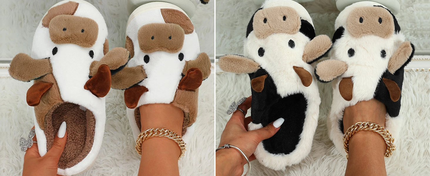 Тапочки додому TOPALL для жінок, теплі, м'які, зимові, пухнасті, антиковзні (3 Xmastree, 36/37 EU)