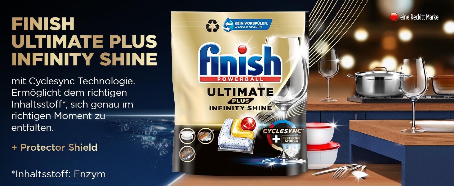 Таблетки для посудомийної машини Finish Ultimate Infinity Shine, економ-упаковка, 80 шт.
