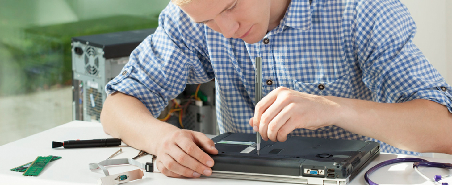 3.7V Міні Електричний Набір Викруток з Магнітом (34 в 1) для Ремонту Техніки та Оптики