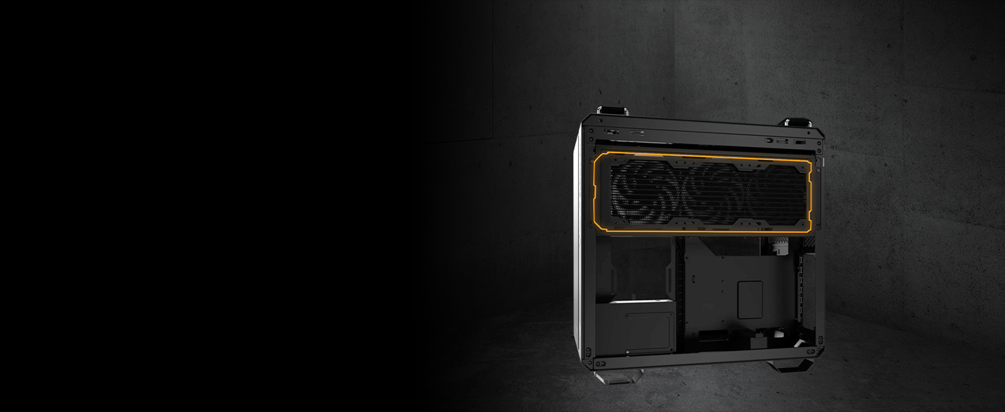 Корпус для ПК ASUS TUF GAMING GT502 Horizon TG ARGB Black - двокамерний, з 4 RGB вентиляторами, USB Type-C, чорний