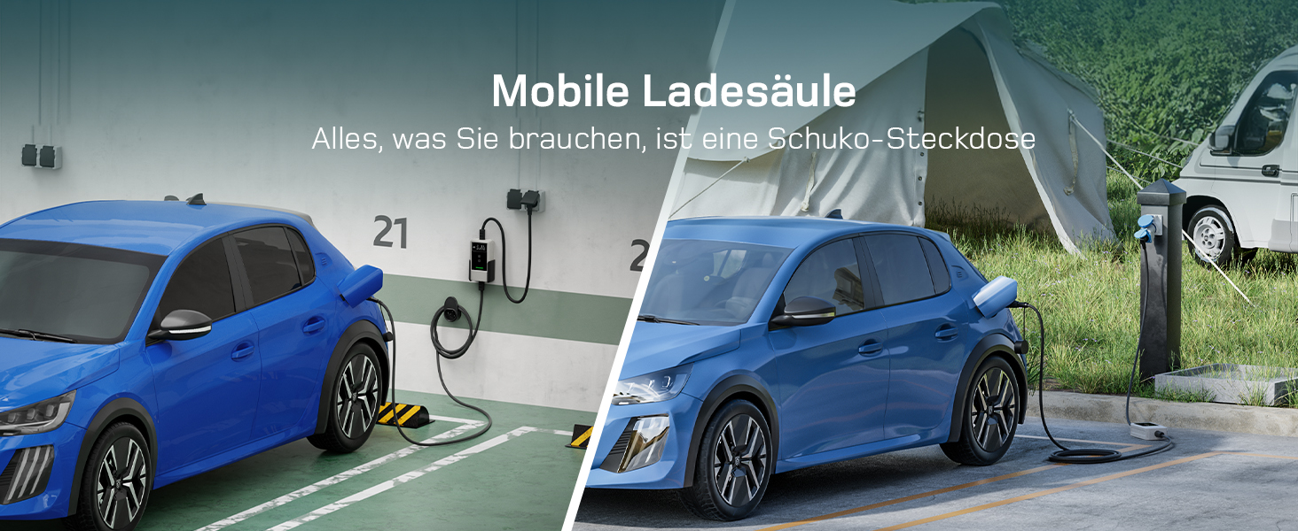 Кабель зарядки для електромобіля тип 2 Schuko 3,7kW (6-16A, 1-фазний) з LCD дисплеєм, 7м, для ID.3/4/5/7, Model Y/3, ENYAQ та інших PHEV/EV