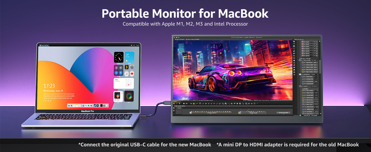 Портативний монітор CoCoPar 18.5