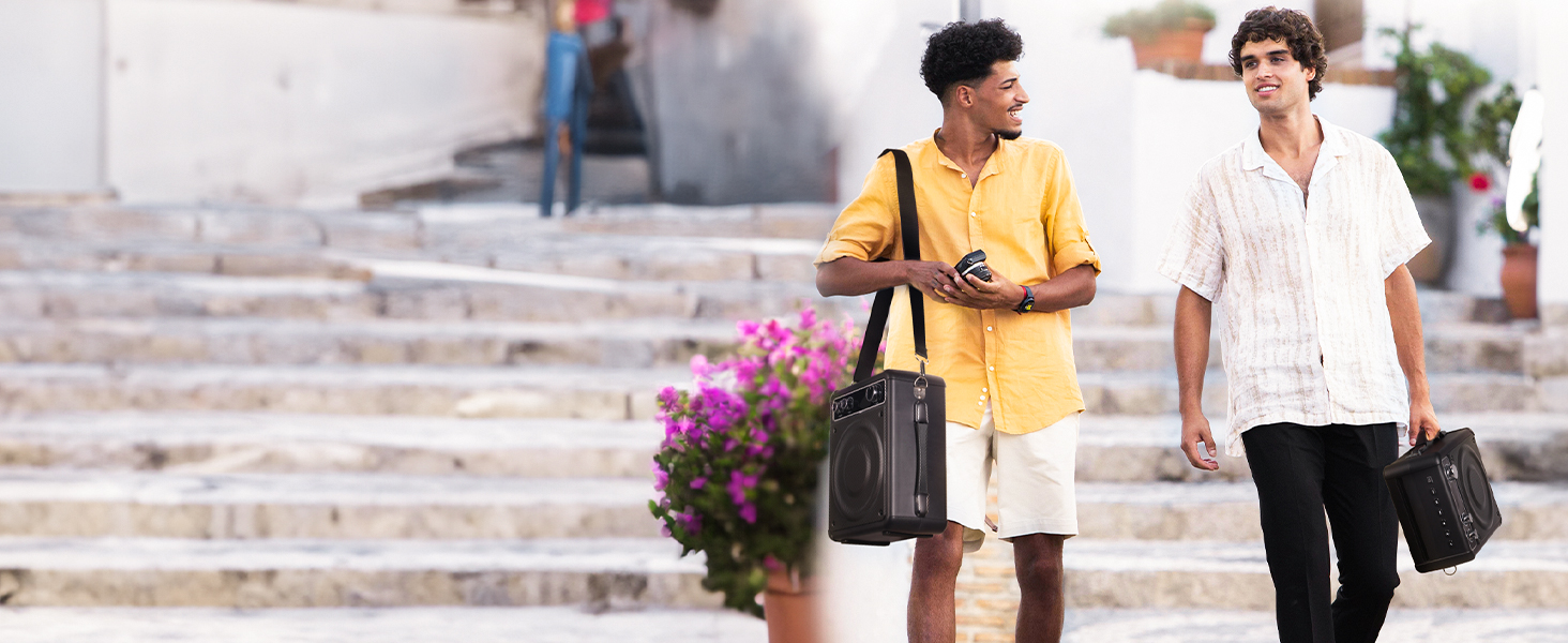 BONAOK Караоке Мікрофон для Дорослих, Портативна Караоке Машина з Bluetooth, 2 Мікрофони, 15 Вт, Підсвітка, Чорний T03