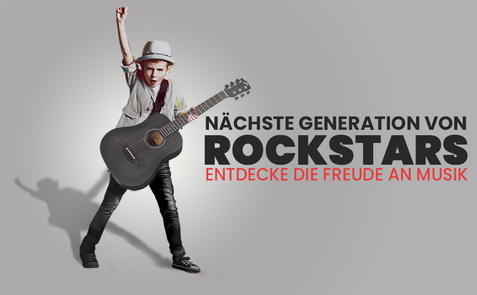 Акустична гітара Pyle для дітей та початківців, ½ розміру, з аксесуарами, чорна матова, 86 см