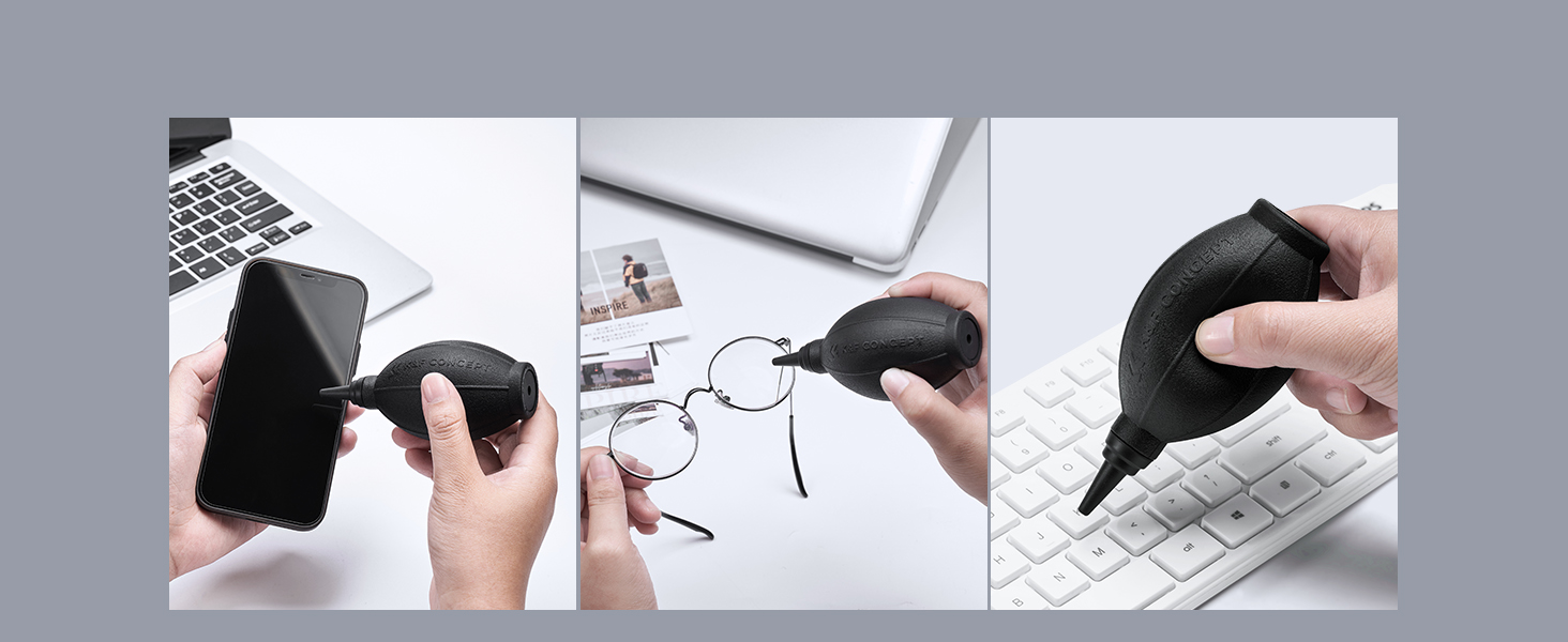 Набір для чищення оптики K&F Concept 15-в-1: лінзи, об'єктиви, сенсори. З рідиною для чищення, Lenspen, Blasebalg, мікрофіброю та серветками.