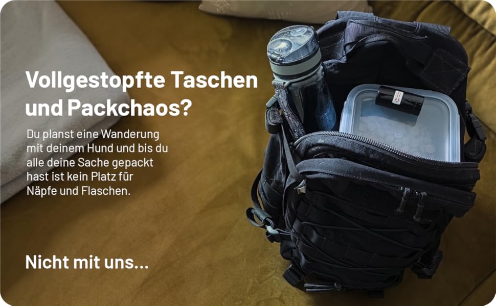 Водяна пляшка для собак TravelBuddy 3-в-1 з мискою та сумкою для перенесення - витоки неможливі, портативна | Поїлка для цуценят та домашніх тварин | Водяні пляшки для собак для подорожей та прогулянок