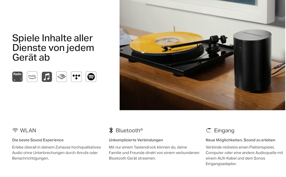 Sonos Era 100 – Розумна колонка Wi-Fi/Bluetooth з Alexa, біла