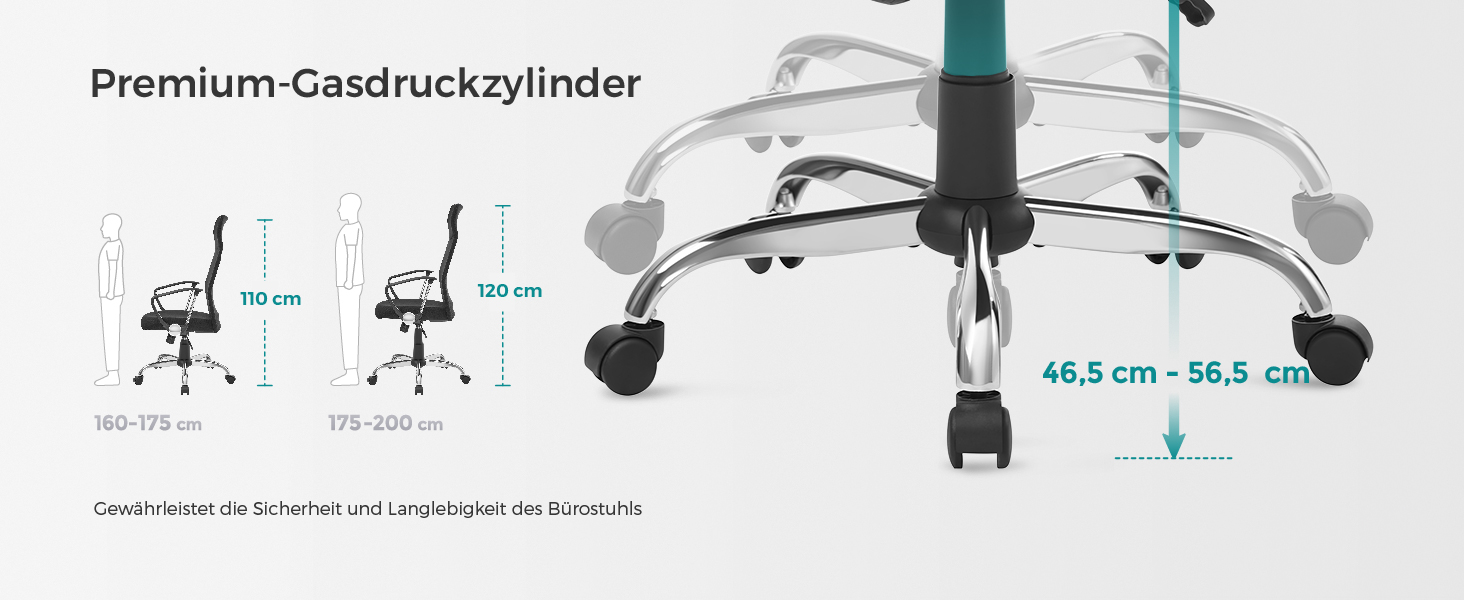 Офісний стілець SONGMICS, ергономічний, поворотний, з м'яким сидінням, регульований по висоті та нахилу, до 120 кг, чорний OBN034B01