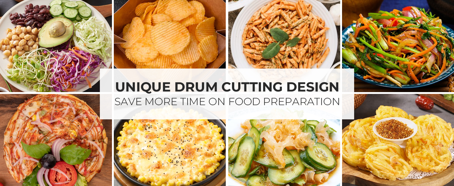 Ручна тертка для овочів Steaseas з ручкою - тертка для сиру, овочів, горіхів з 5 насадок, потужним присоском, контейнером для лез (червона)