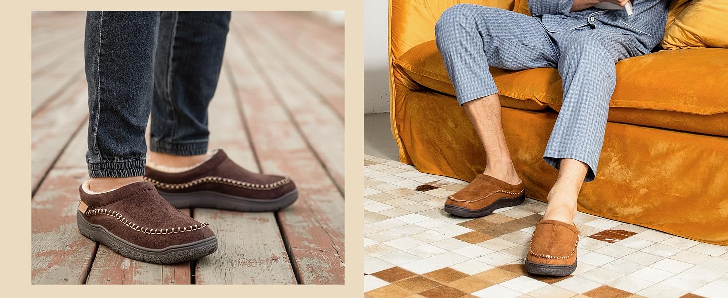 Чоловічі домашні тапочки Zigzagger з мікрозамші та піною з пам'яті, 42/43 EU, темно-сірий