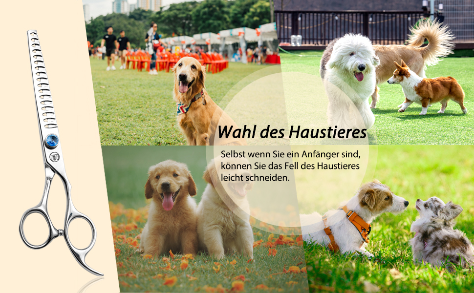 Професійна ножиця для грумінгу собак Moontay 7 дюймів (440C сталь)