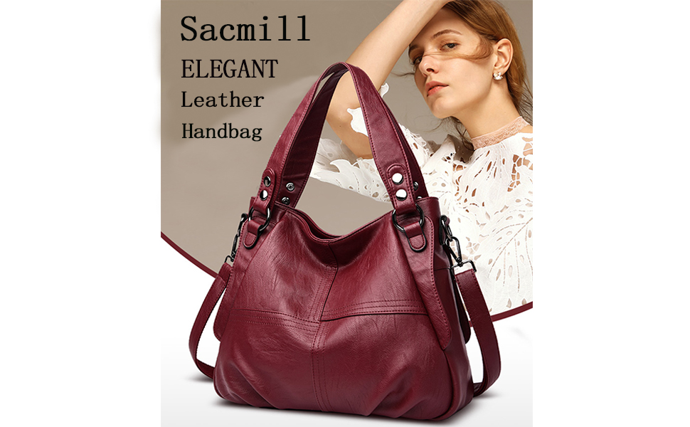 Жіноча сумка-шопер велика шкіряна чорна через плече Hobo Bag Damen - оригінал