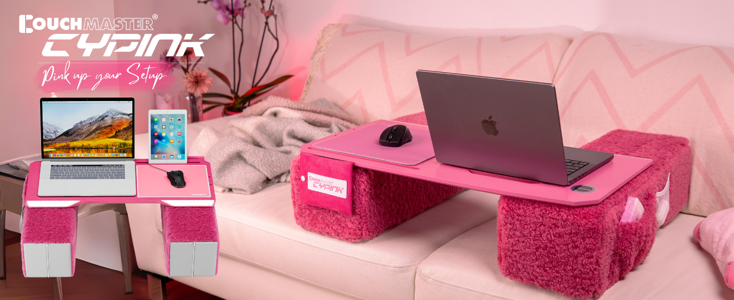 Підставка для ноутбука Couchmaster CYWORX - ергономічний стіл для дивану, софи та ліжка (рожевий)