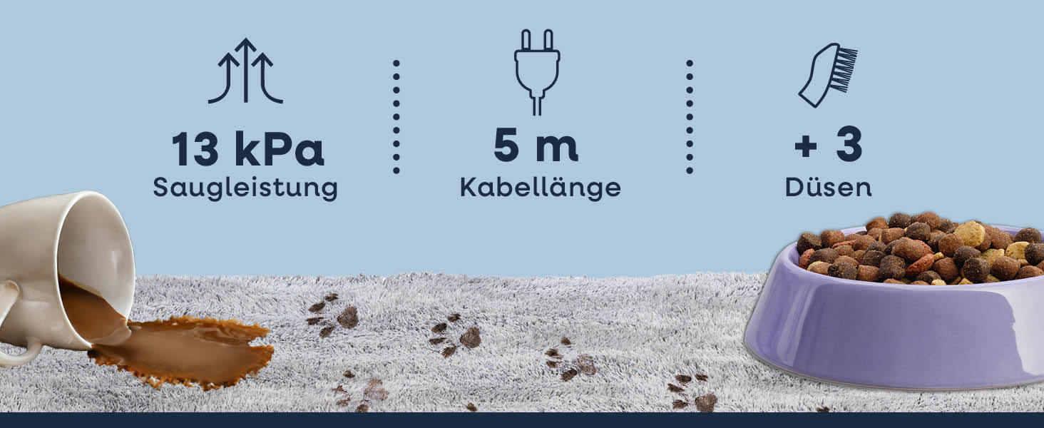 CLEANmaxx Професійний мийний пилосос для килимів та м'яких меблів Pro Power 600W | 3-в-1: миття, чистка килимів та м'яких меблів, видалення локальних забруднень | Для килимів, авто, диванів, м'яких меблів. Колір: блакитний