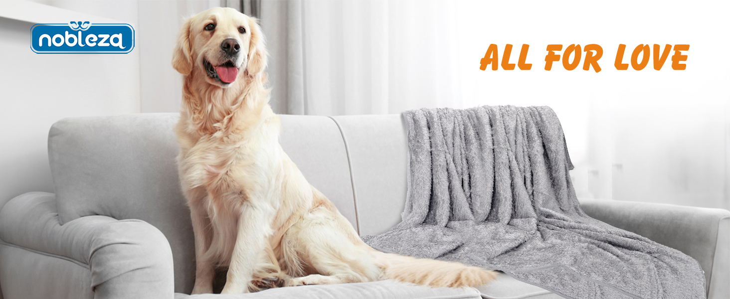 М'яка флісова підстилка для собак та котів Nobleza, 160 x 120 см (XXL, світло-сіра)
