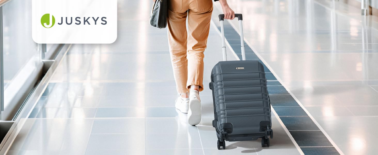 Набір валіз Juskys® Hartschale 4 шт. - з кодовим замком, тихі колеса 360°, телескопічна ручка, легкий, колір антрацит