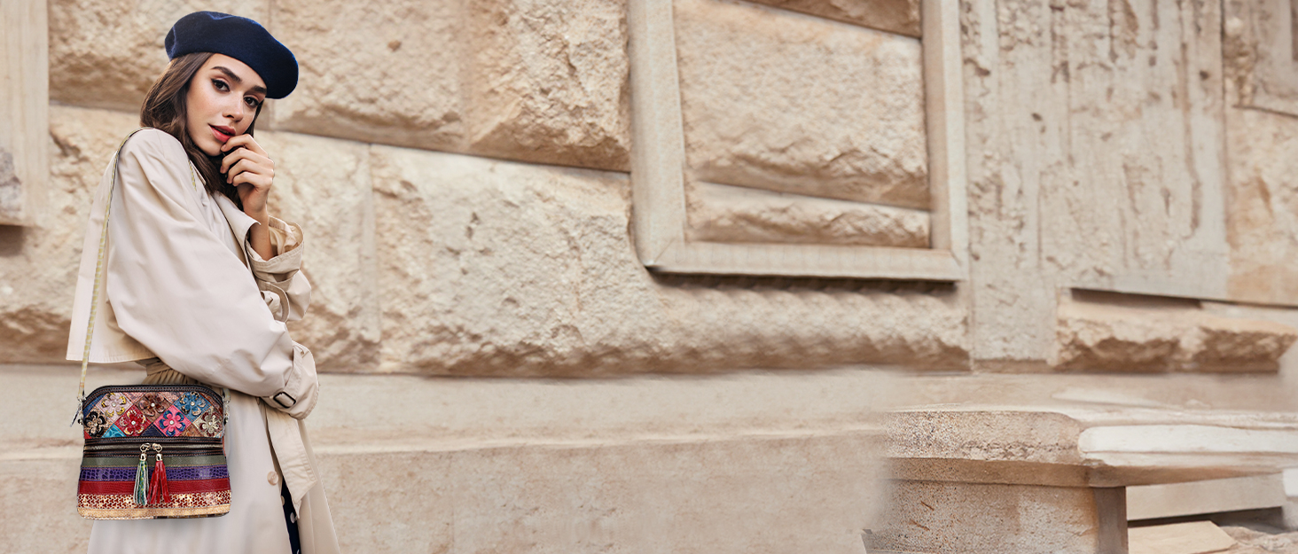 Сумка жіноча DIRRONA велика – сумка через плече та шопер з квітковою вишивкою та помпонами, ідеальна для роботи, відпочинку, подорожей, офісу, вечірок та весіль, колір сірий