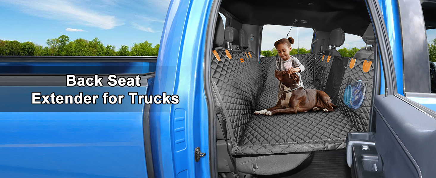 Захисний килимок для собак у машину JOEJOY, 147x73 см, чорний. Водонепроникний, антикіготковний, з кріпленням на ремінь безпеки. Підходить для пікапів.