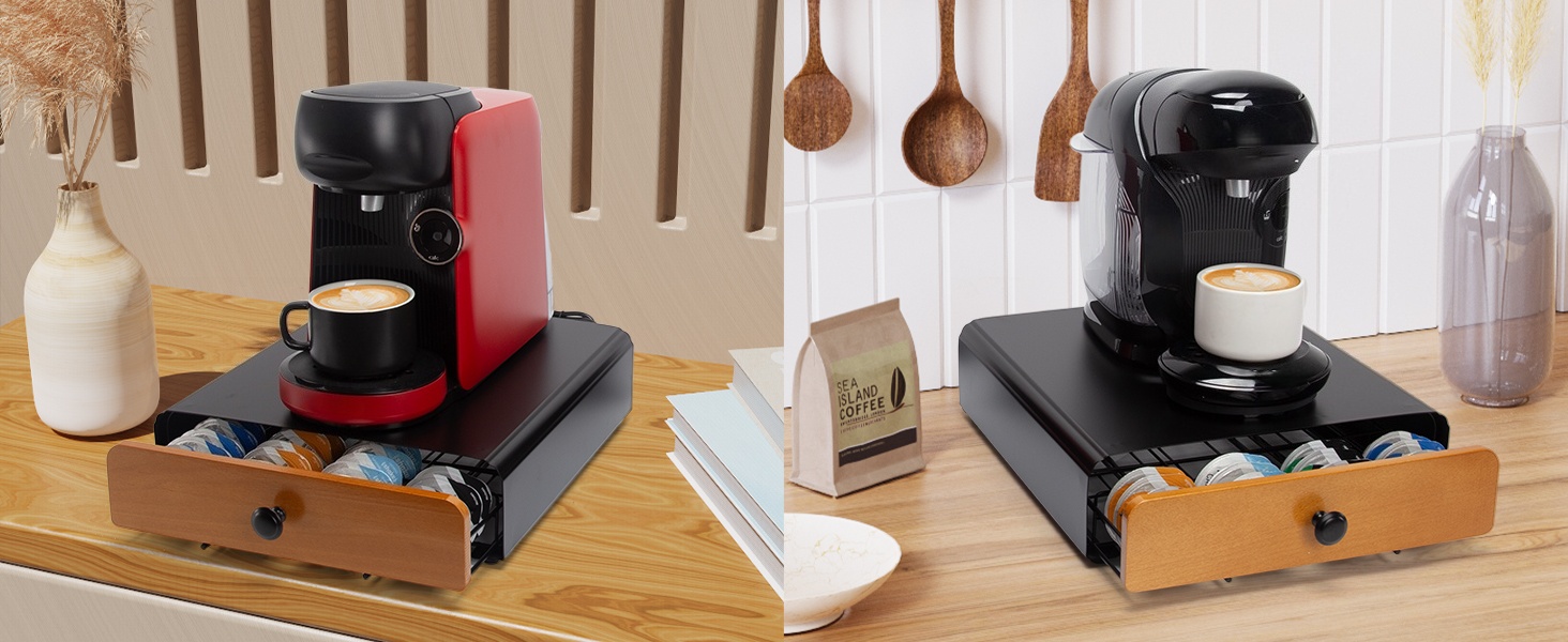 Тримач для капсул Tassimo, чорна шухляда для 64 капсул, органайзер для кавових капсул