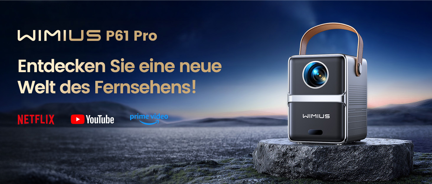 Mini проєктор Beamer 4K з WiFi 6, Dolby Audio та підтримкою Netflix | 1080P Full HD, інтегровані додатки, автоматичне фокусування, вертикальна корекція трапецеїдальних спотворень, короткофокусний, сріблясто-сірий