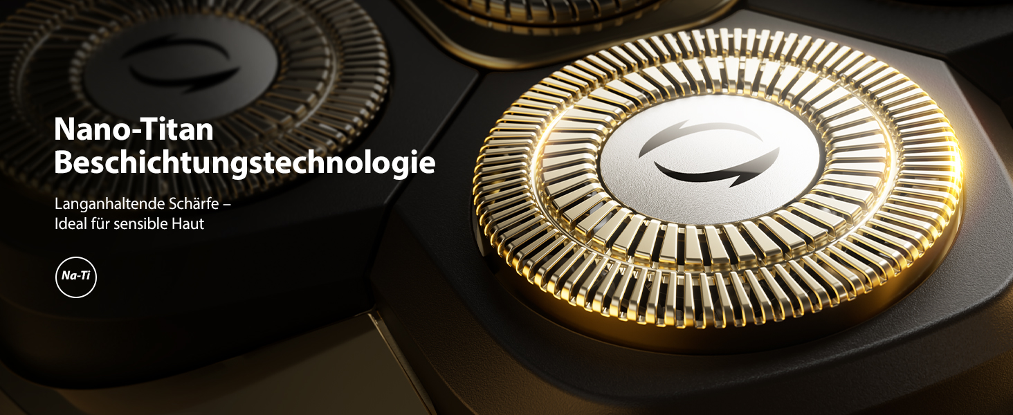 Машинка для стрижки волосся чоловіча електрична 5-в-1 Titan (Gold) IPX7, USB-C, LED-дисплей