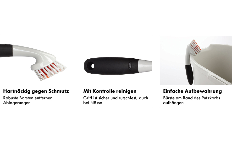 OXO Good Grips Щітка для швів та очищення з ергономічною ручкою (одиночний комплект) для швабри